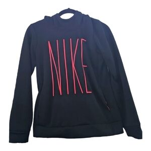 Nike Black with Hot Pink Dri-fit Spellout Hoodie Size XL EUC